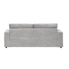 79.3 Corduroy 3-seater Sofa with Toss Pillows and Spring Cushion