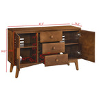 47.3 Mid Century Modern Sideboard Buffet Cabinet with Storage,Storage Cabinet with 2 Doors and 3 Drawers,Accent Console Table