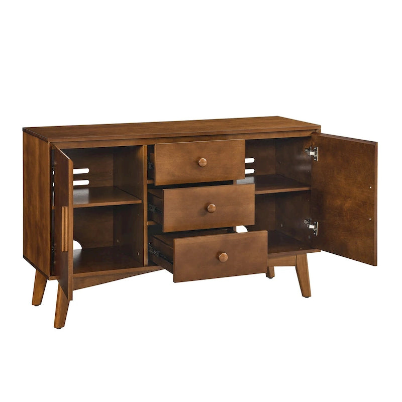 47.3 Mid Century Modern Sideboard Buffet Cabinet with Storage,Storage Cabinet with 2 Doors and 3 Drawers,Accent Console Table