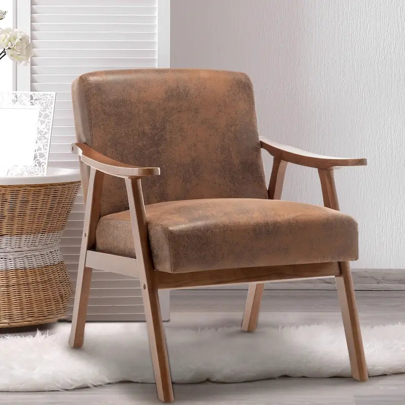Living Room Chair with Solid Wood
