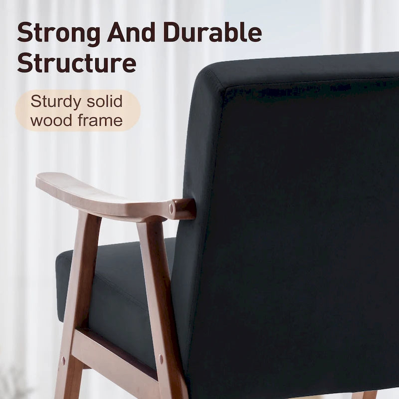 Living Room Chair with Solid Wood