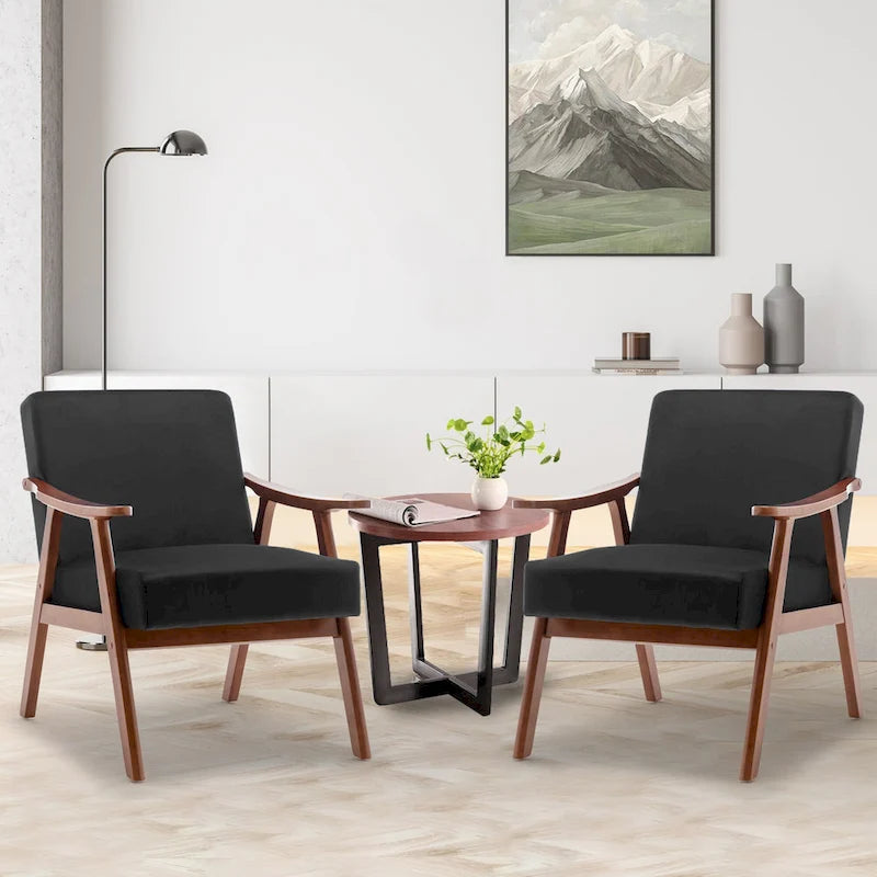 Living Room Chair with Solid Wood