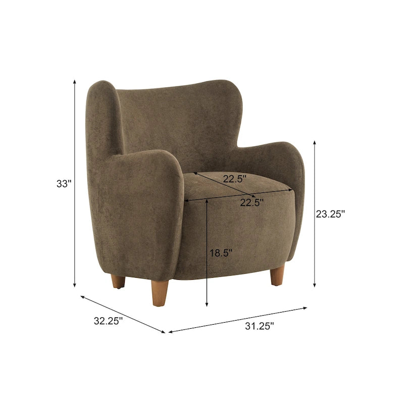 Bacho Fabric Wingback Accent Chair by Christopher Knight Home