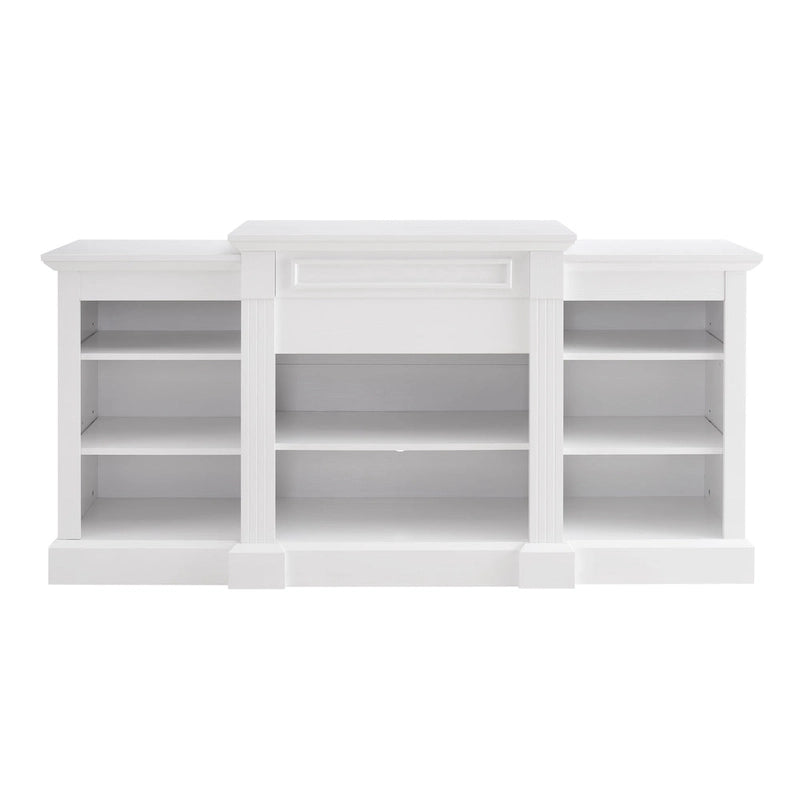 65.75 TV Stand with Large Storage Cabinet and Adjustable Shelves for TVs Up to 65