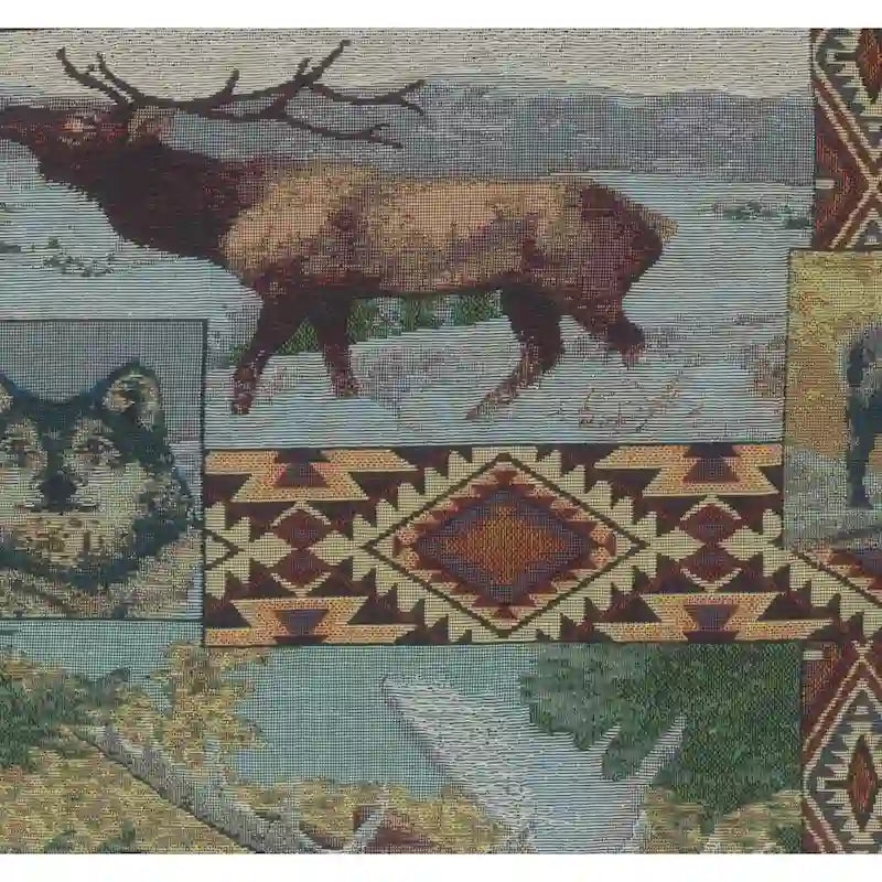 Bali 18-inch Footstool with Tapestry Cushion