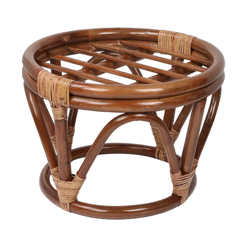 Bali 18-inch Footstool with Tapestry Cushion
