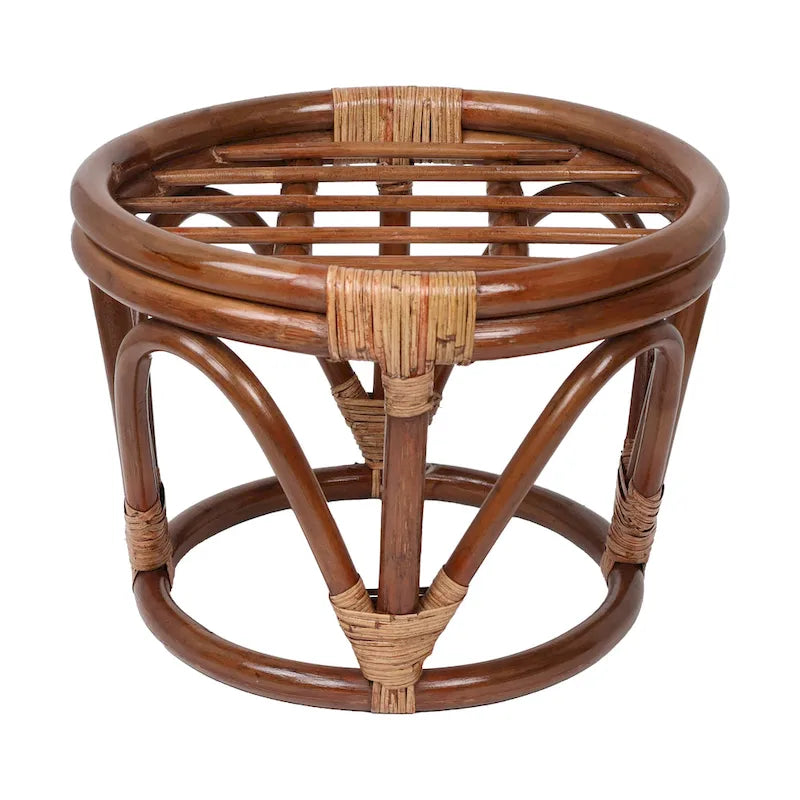 Bali 18-inch Footstool with Tapestry Cushion