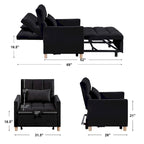 Aukfa Sleeper Chair Bed Convertible Single Sofa Chair with Pillow