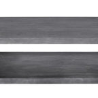 Keli 58 Inch Cube Shaped Wooden Coffee Table with Open Bottom Shelf, Charcoal Gray