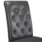Yaheetech Button Padded Dining Chair with Solid Wood Legs Set of 2 - Set of 2