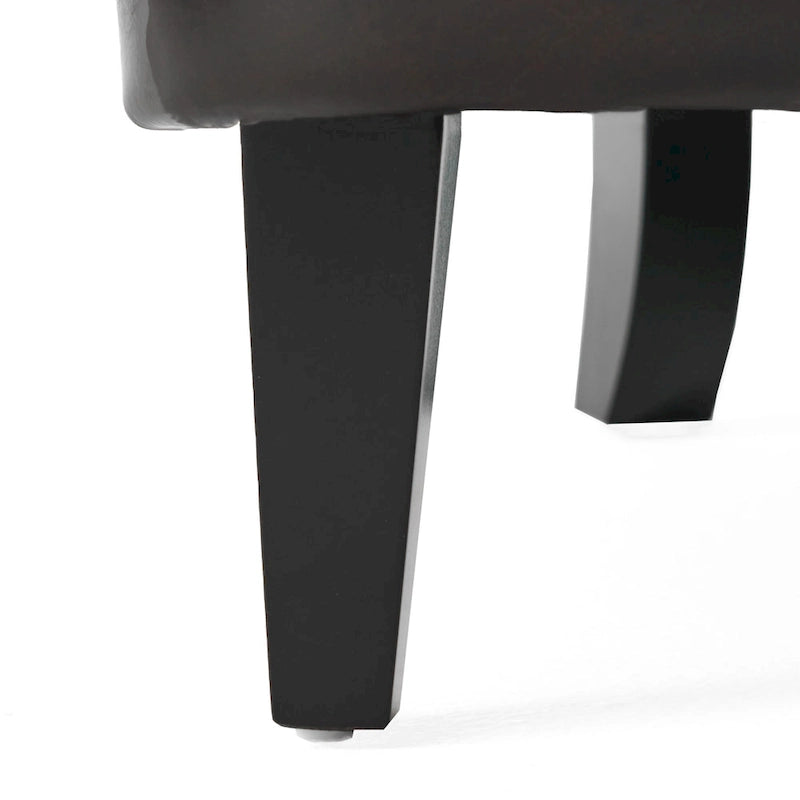 Tafton Oversized Brown Leather Tufted Club Chair by Christopher Knight Home