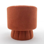 SEYNAR Modern Glam Velvet Upholstered Round Swivel Accent Barrel Chair