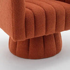 SEYNAR Modern Glam Velvet Upholstered Round Swivel Accent Barrel Chair