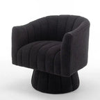 SEYNAR Modern Glam Velvet Upholstered Round Swivel Accent Barrel Chair