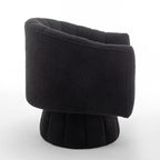 SEYNAR Modern Glam Velvet Upholstered Round Swivel Accent Barrel Chair