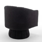 SEYNAR Modern Glam Velvet Upholstered Round Swivel Accent Barrel Chair