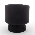 SEYNAR Modern Glam Velvet Upholstered Round Swivel Accent Barrel Chair