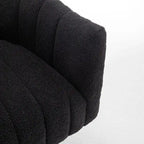 SEYNAR Modern Glam Velvet Upholstered Round Swivel Accent Barrel Chair