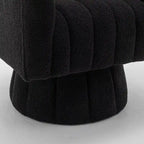SEYNAR Modern Glam Velvet Upholstered Round Swivel Accent Barrel Chair