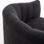 SEYNAR Modern Glam Velvet Upholstered Round Swivel Accent Barrel Chair