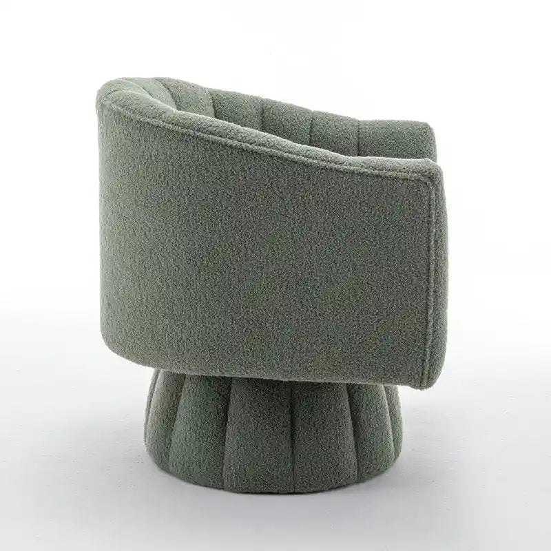 SEYNAR Modern Glam Velvet Upholstered Round Swivel Accent Barrel Chair