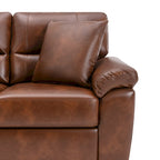 Morden Fort Upholstered Living Room Set, 2 Pieces, Faux Leather Chair, Sofa