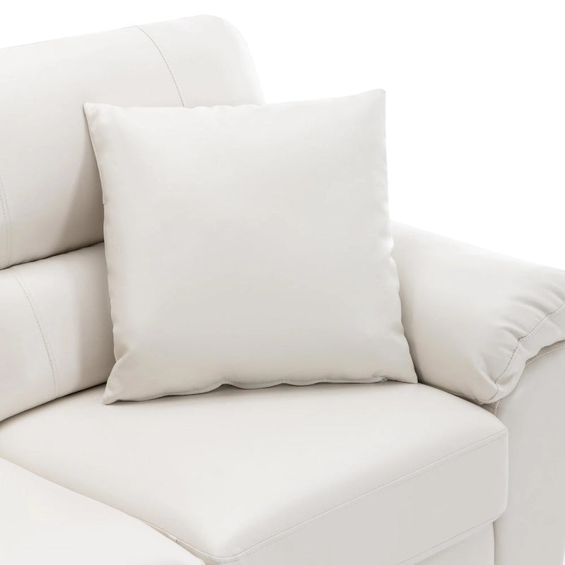 Morden Fort Upholstered Living Room Set, 2 Pieces, Faux Leather Chair, Sofa