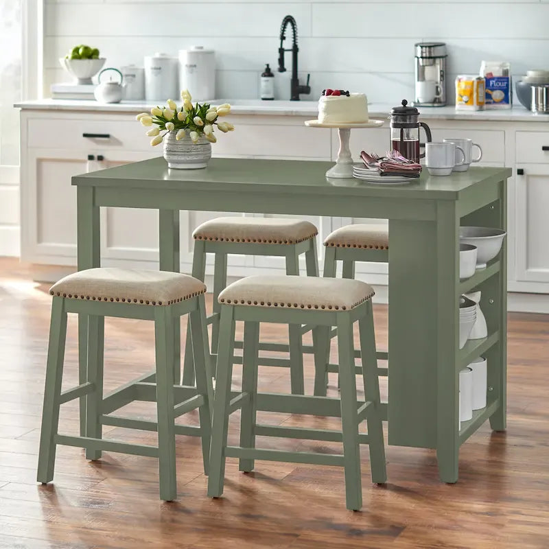 Lifestorey Tobias Storage Counter Height Storage Table