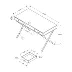 Monarch Specialties 48 Desk with Drawers and Open Shelf