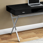 Monarch Specialties 48 Desk with Drawers and Open Shelf