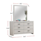 Wooden Queen Bedroom Set in Coastal White