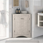Triangle Bathroom Storage Cabinet with Adjustable Shelves