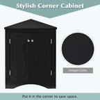 Triangle Bathroom Storage Cabinet with Adjustable Shelves