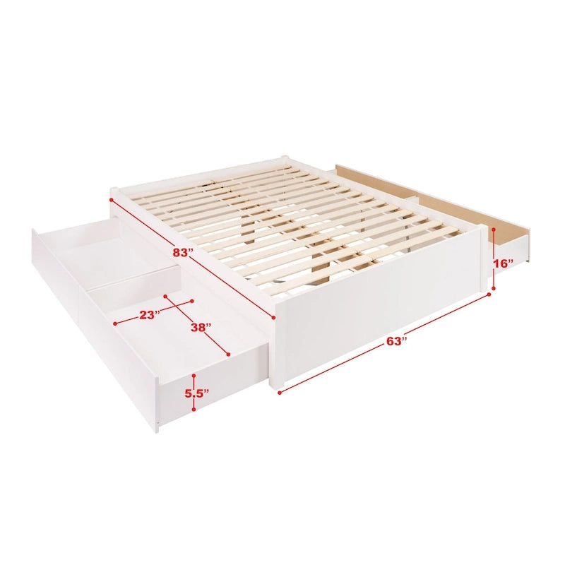 Prepac Queen Select 4-post Platform Bed with Optional Drawers