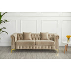 35D x 85W x 30.3H Velvet Chesterfield Button-tufted Sofa