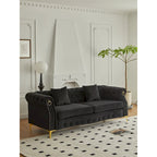 35D x 85W x 30.3H Velvet Chesterfield Button-tufted Sofa