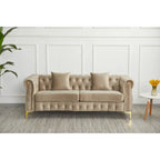 35D x 85W x 30.3H Velvet Chesterfield Button-tufted Sofa