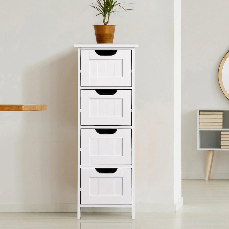 4-Drawer Slim Bathroom Storage Cabinet
