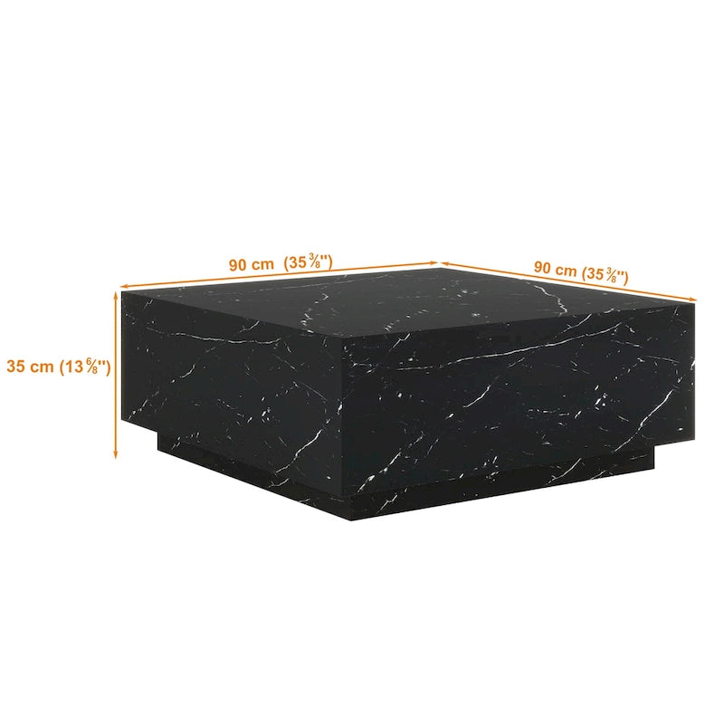 Faux Marble Square Coffee Table