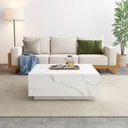 Faux Marble Square Coffee Table