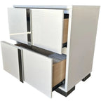 Best Quality Furniture B750 White Lacquer with LED Bedroom Set