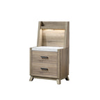 Daemon 3 Piece Light Brown Panel Bedroom Set