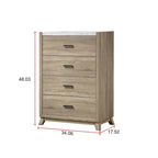 Daemon 3 Piece Light Brown Panel Bedroom Set