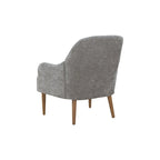 Chenille Armchair, Modern Style Accent Chair with Wood Legs, Comfy Design for Living Room, Bedroom, Office