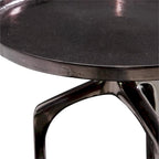Modern Elegance Fine Line Metal Round Contemporary Accent End Table