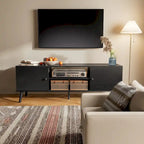 TV Stand for 55 60 inch Television, Entertainment Center with 2 Cabinet Media Console Table, Living Room, Bedroom Furniture
