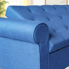 62 Bedroom Tufted Button Storage Bench, Window Bench, Rolled Arm Design for Bedroom, Living Room