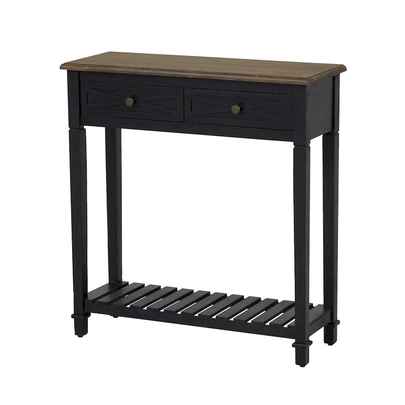 Kinbor Console Table with 2 Drawers, Sofa Table with Storage Shelf for Entryway, Hallways Furniture