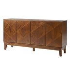 Ofelia Mid-century 60 Wide Geometric Patterned Sideboard with Adjustable Shelves by HULALA HOME