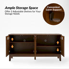 Ofelia Mid-century 60 Wide Geometric Patterned Sideboard with Adjustable Shelves by HULALA HOME
